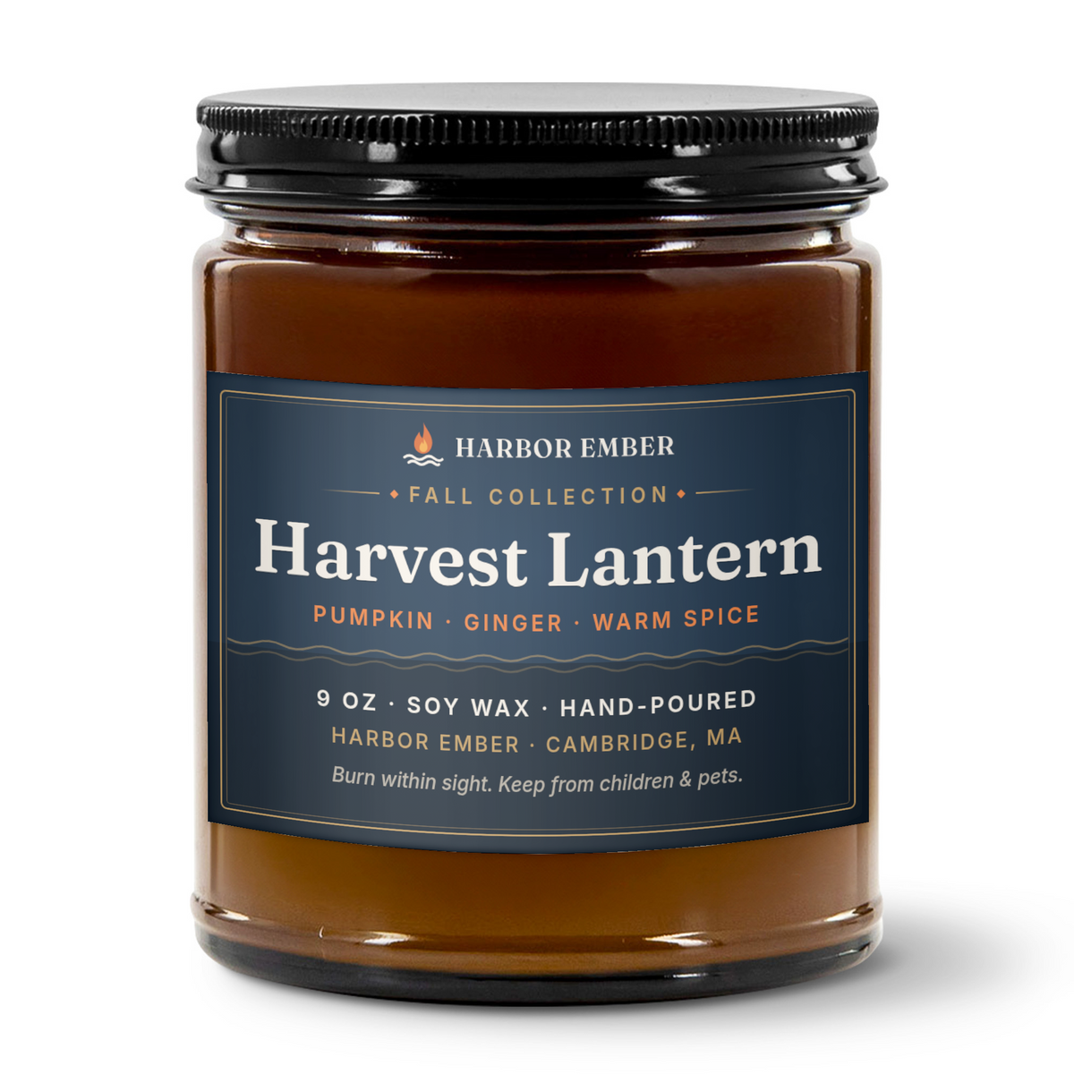 Harvest Lantern — Harbor Ember Fall Candle